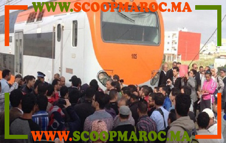 انفراد: توقف اضطراري للقطار بمدخل سطات بعد اندلاع حريق مهول بمحركه وسط تذمر للركاب