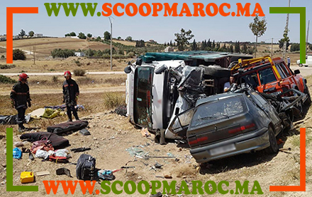 تفاصيل: مصرع أربعة أشخاص وإصابة آخران في حادثة سير مأساوية ضواحي سطات