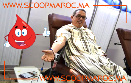 إبراهيم أبوزيد يتقدم للتبرع بالدم بمستشفى الحسن الثاني في دلالة ورسالة رمزية إلى باقي مواطني إقليم سطات