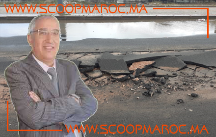 قاسمي سطات يوضح ملابسات شارع حديث الإنجاز فضحت هشاشته التساقطات المطرية