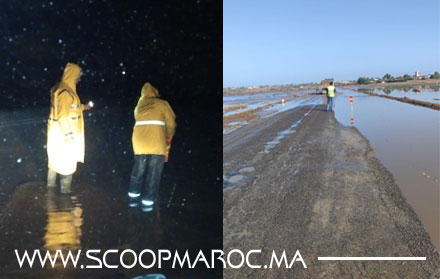 المديرية الإقليمية للتجهيز والماء بسطات تنجح في إعادة فتح المحاور الطرقية المغلقة مؤقتا بسبب التساقطات الاستثنائية لإقليم سطات