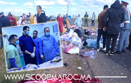 عامل إقليم سطات في زيارة تفقدية لضحايا حادثة سير مأساوية ببرشيد.. ارتفاع حصيلة الضحايا إلى 6 قتلى و18 جريحا